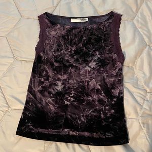 VINTAGE Purple Velvet Tank Top